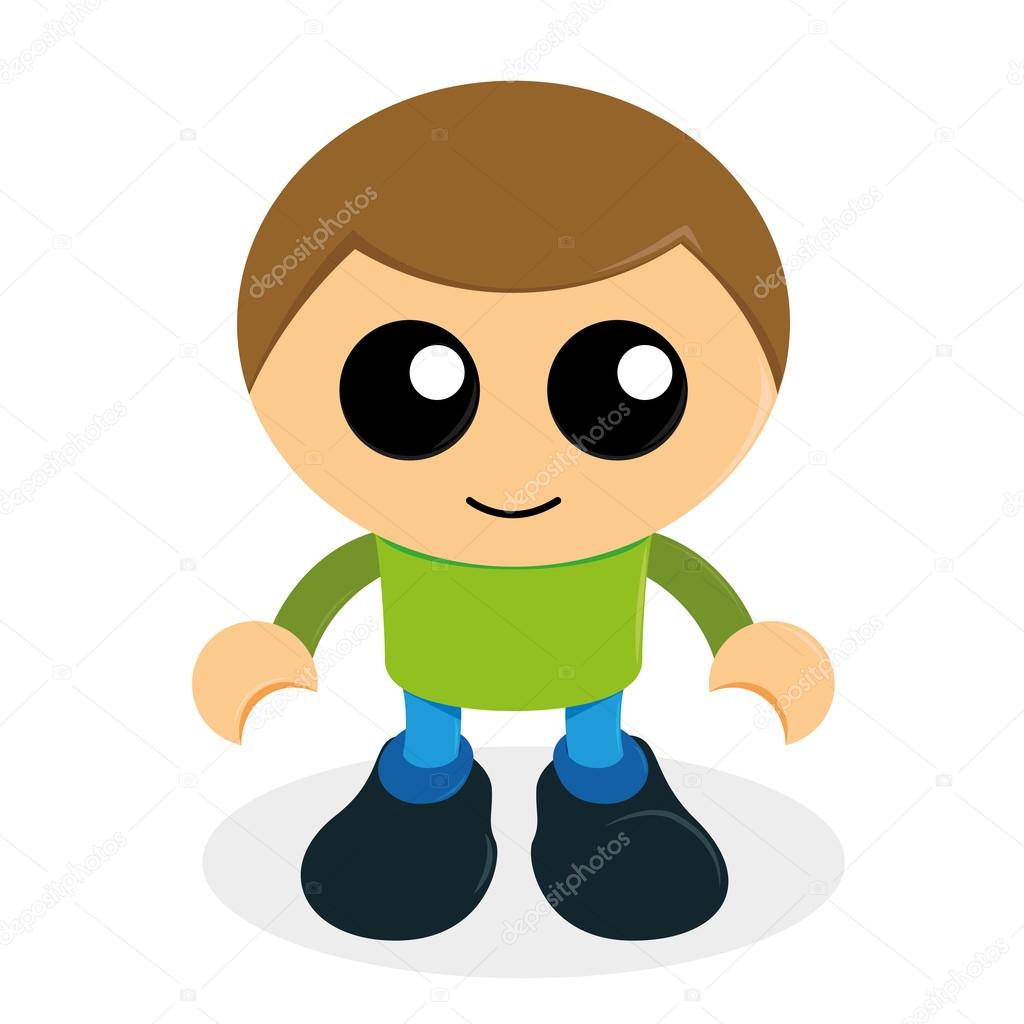 白い背景で隔離の漫画のかわいいキャラクター ストックベクター C Illustratiostock