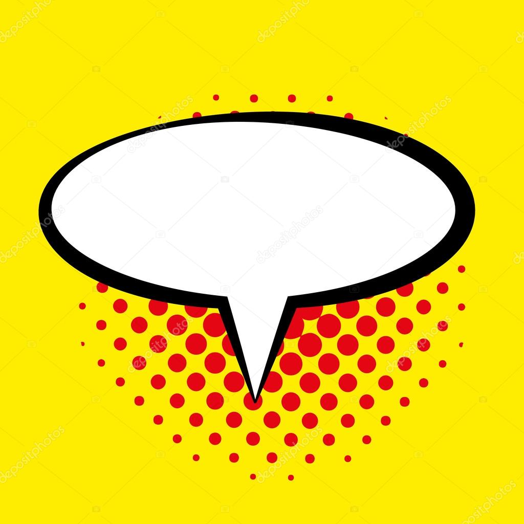 Speech Bubble Isolated On Background Template
