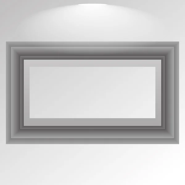 Stilvolle silberne Rahmen isoliert auf Hintergrund — Stockvektor