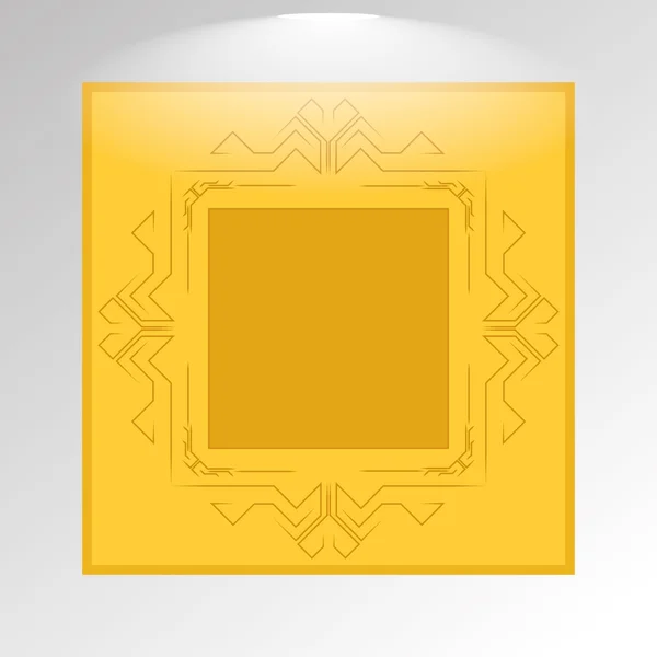 背景に分離したスタイリッシュな黄金のフレームワーク — ストックベクタ