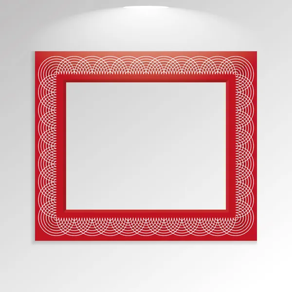 Stilvoller roter Rahmen isoliert auf Hintergrund — Stockvektor