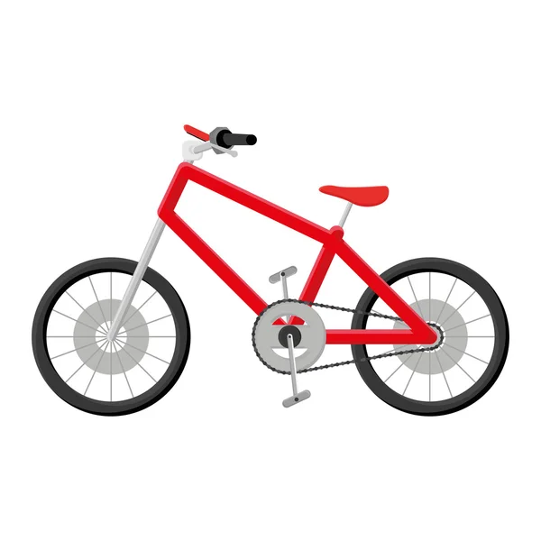 Ilustração de bicicleta isolada em fundo branco — Vetor de Stock