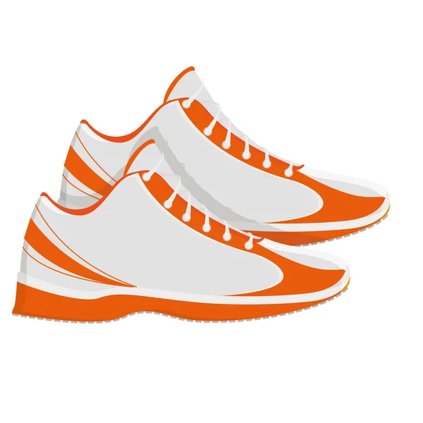Ilustración de zapatos deportivos aislados sobre fondo blanco — Vector de stock