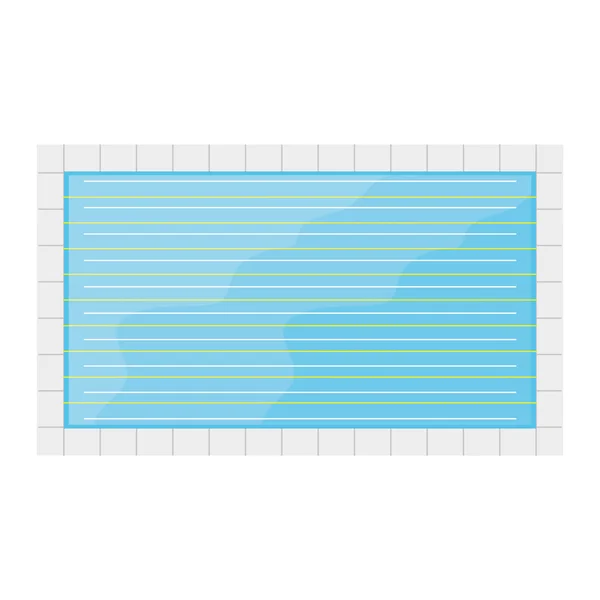 Illustration de piscine isolée sur fond blanc — Image vectorielle