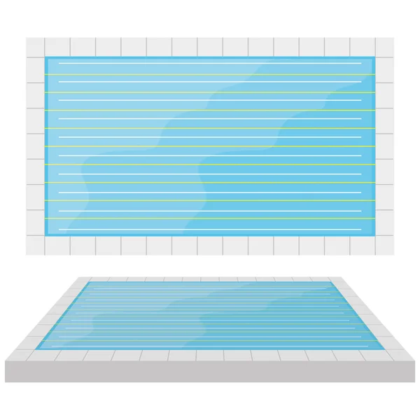 Illustrazione piscina isolata su sfondo bianco — Vettoriale Stock