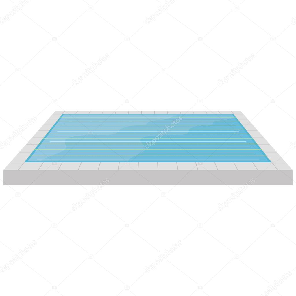 Pool Illustration Isolated On White Background