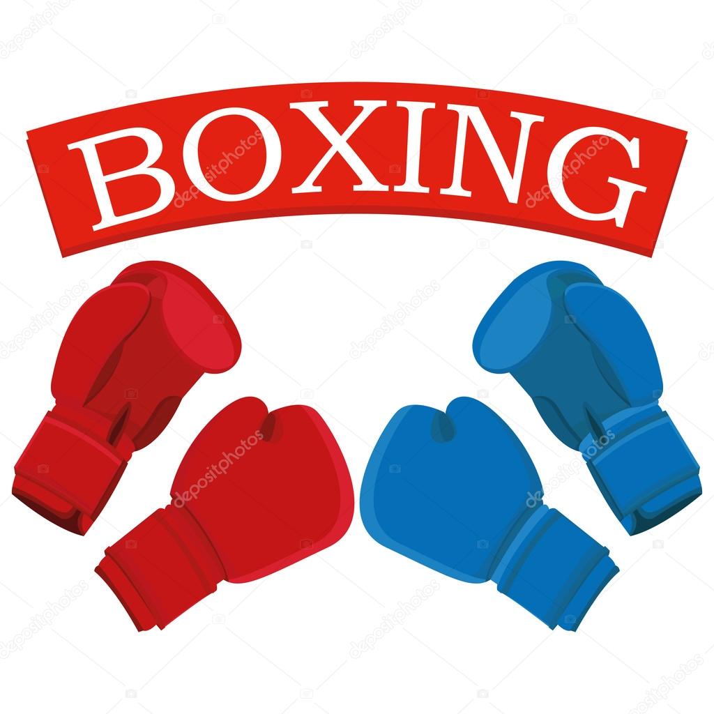 Boxing Gloves Illustration Isolated On White Background