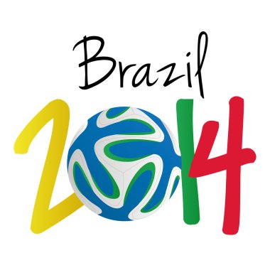 Brezilya 2014 düzenlenebilir için futbol illüstrasyon