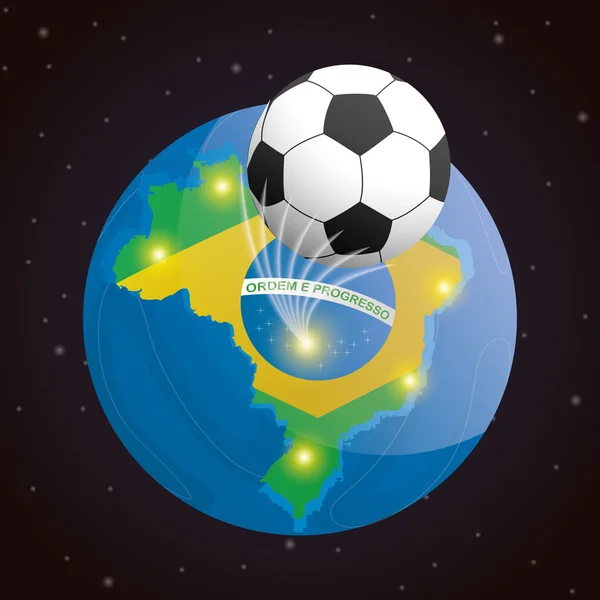 Soccer 巴西抽象插图可编辑 — 图库矢量图片