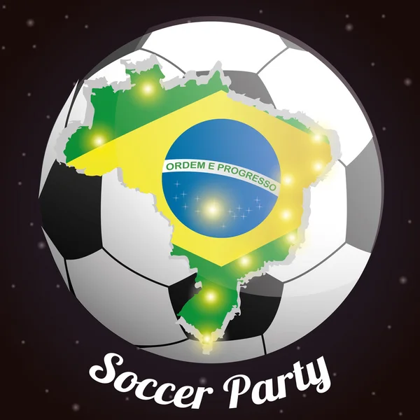 Fútbol de Brasil Ilustración abstracta Editable — Archivo Imágenes Vectoriales