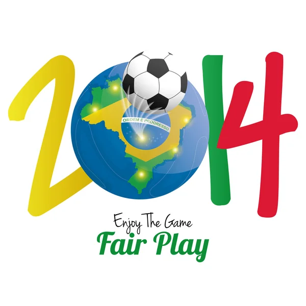 Brezilya 2014 düzenlenebilir için futbol illüstrasyon