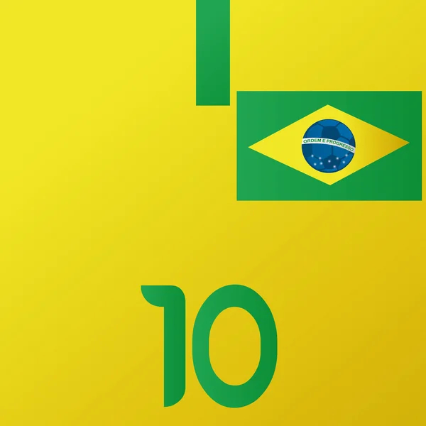 Бразилія футбол рівномірного ілюстрації для редагування — стоковий вектор