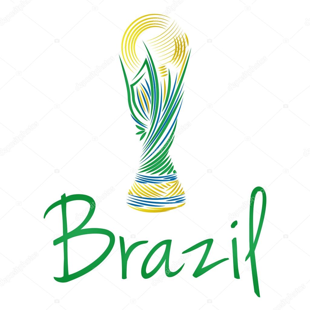 Soccer Of Brazil Abstract Illustration Editable