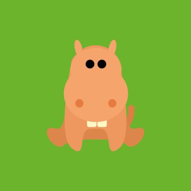 sevimli çizgi film hippo özgeçmişlerine izole