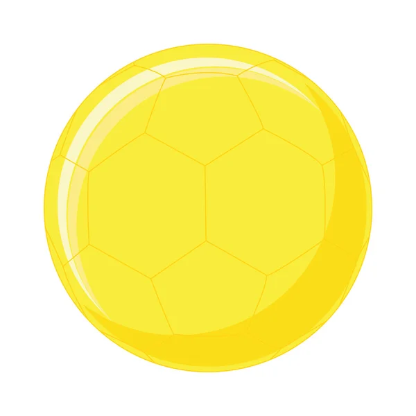 白い背景に黄色のボールが孤立し — ストックベクタ