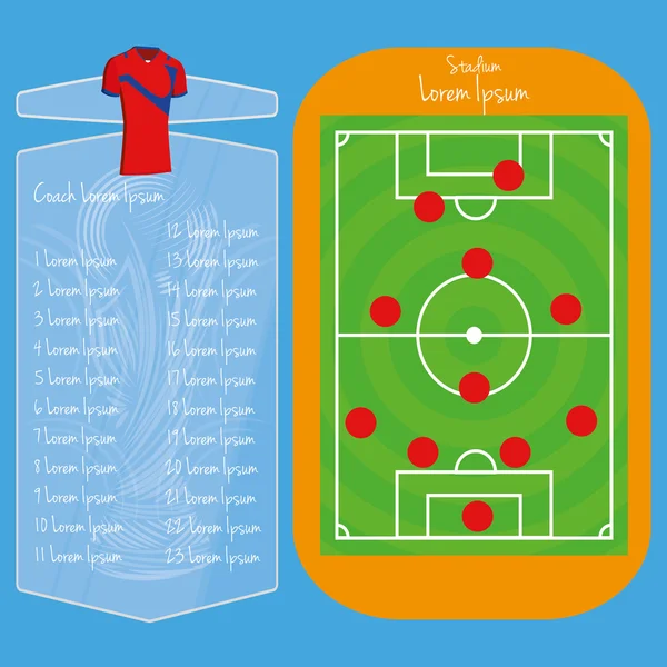 Campo de fútbol editable con espacio para texto — Archivo Imágenes Vectoriales