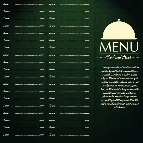Modelo de Design de Cartão de Menu de Restaurante Editável — Vetor de Stock
