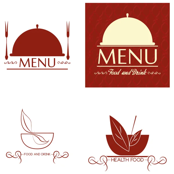 Restaurant Menu Cards Design Template Editable — Stock Vector