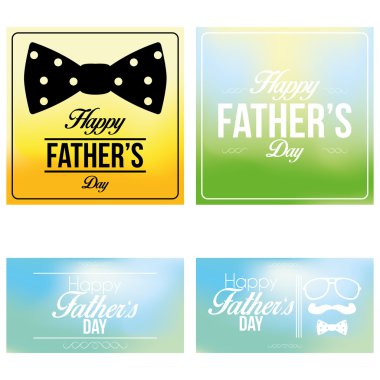 mutlu Babalar günü şablon kartları arka plan vektör 