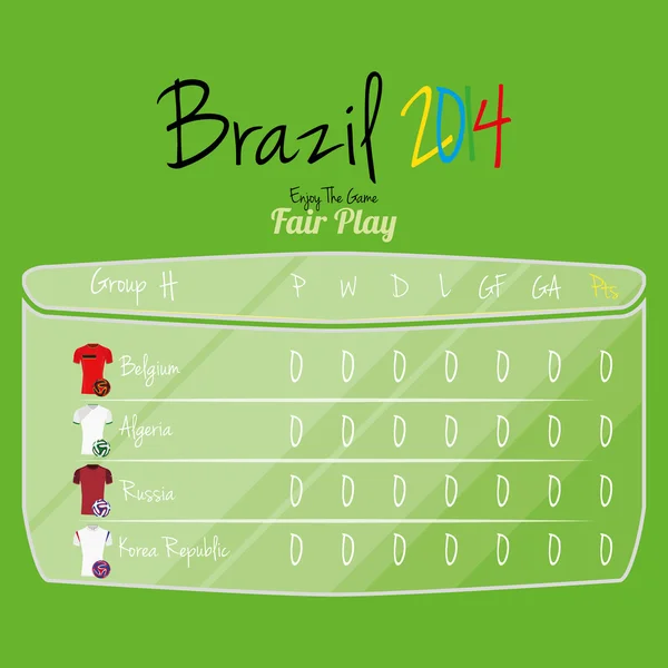 Fußball-Teamplayer-Diagramme editierbar mit Platz für Text — Stockvektor