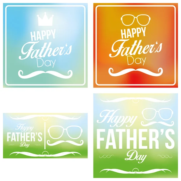 mutlu Babalar günü şablon kartları arka plan vektör 