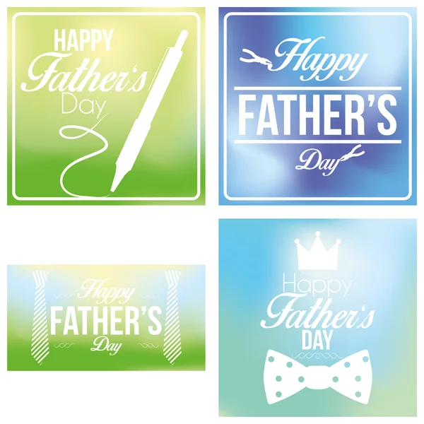 mutlu Babalar günü şablon kartları arka plan vektör 