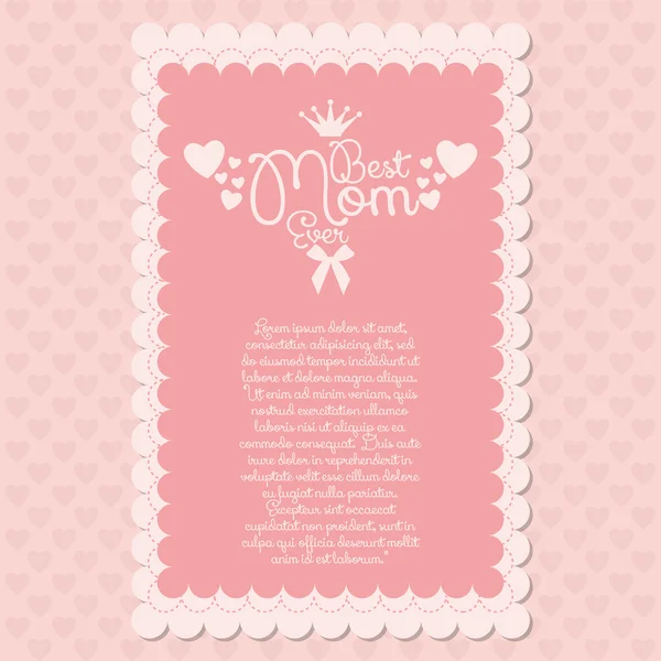 Happy Mothers's Day Template Card Background — Stock Vector