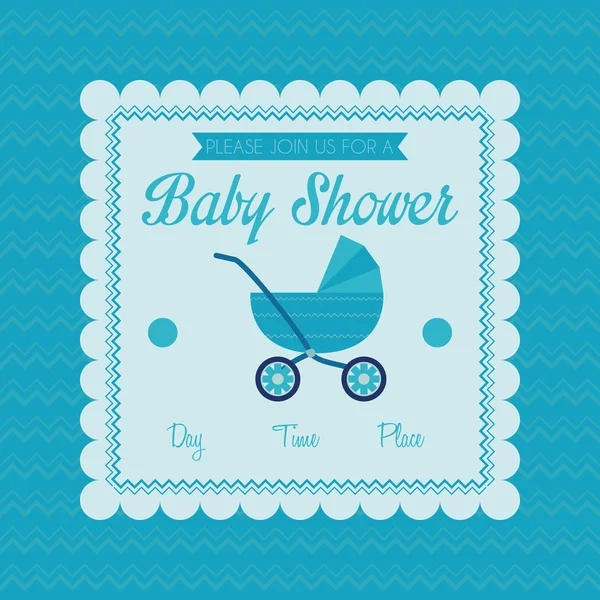 Baby Shower Template Card Illustration Editable — Stock Vector