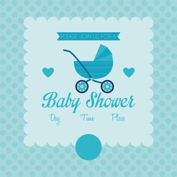Modèle de douche pour bébé Illustration de carte modifiable — Image vectorielle