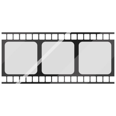 Beyaz arka plan üzerinde izole film hisse senedi simgesi