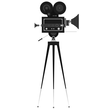 Beyaz arka plan üzerinde izole studio kamera simgeler