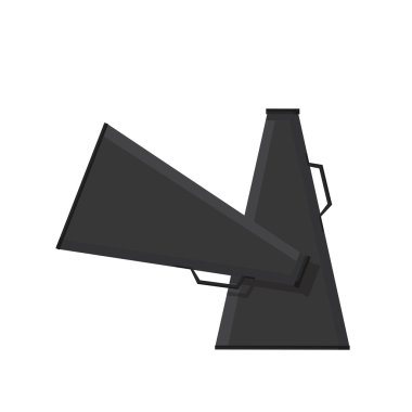 Beyaz arka plan üzerinde izole megafon simgeler