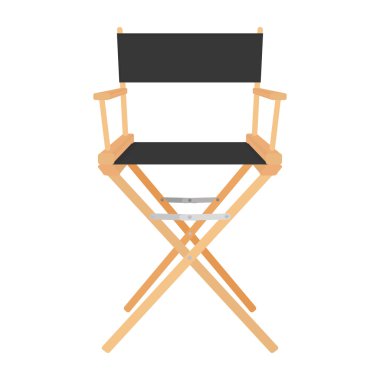 Beyaz arka plan üzerinde izole yönetmen koltuğu simge