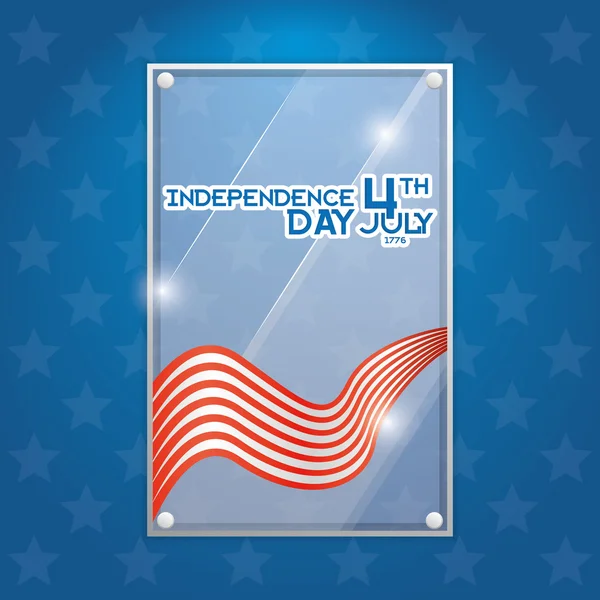 American Independence Day Background Template Editable — Stock Vector