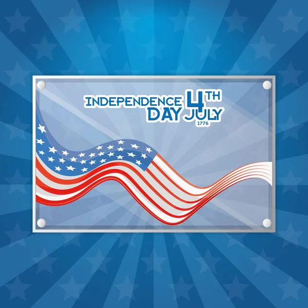 American Independence Day Background Template Editable — Stock Vector