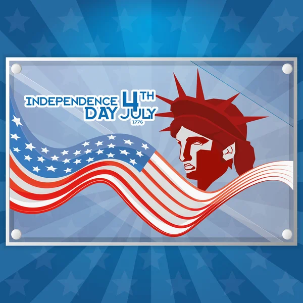 American Independence Day Background Template Editable — Stock Vector