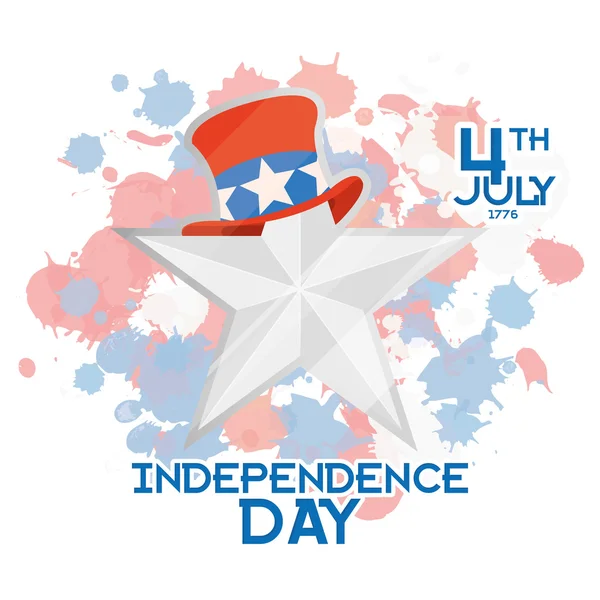 American Independence Day Background Template Editable — Stock Vector