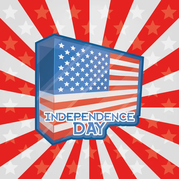 American Independence Day Background Editable — Stock Vector
