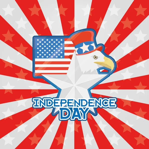 American Independence Day Background Editable — Stock Vector
