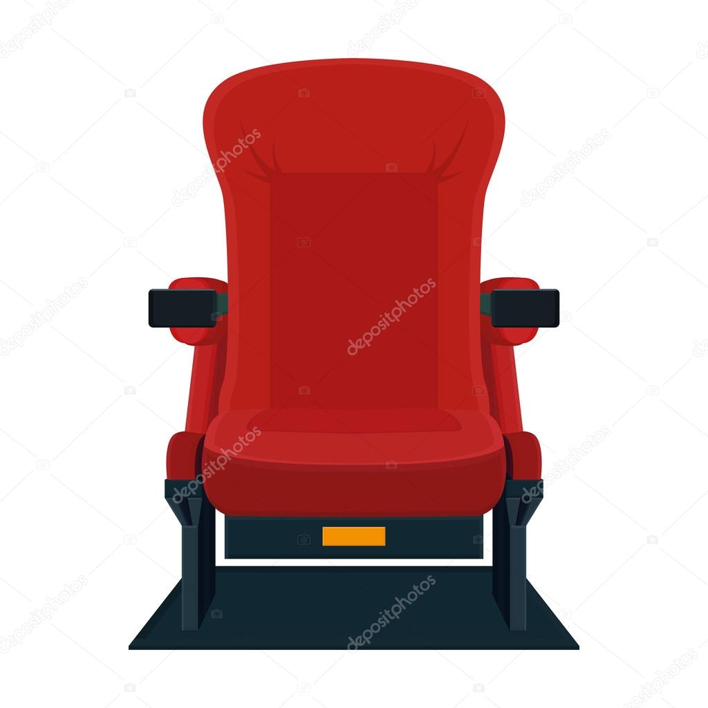 Cinema Chair Icon Isolated On White Background