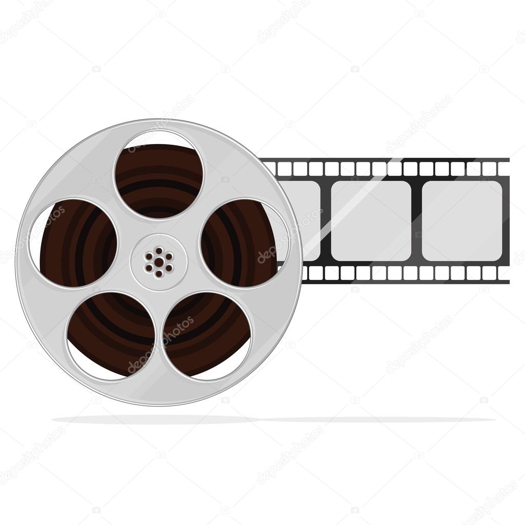 Film Reel Icon Isolated On White Background