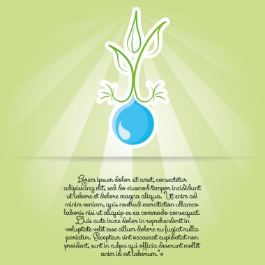 metin alanı olan soyut su simgesi