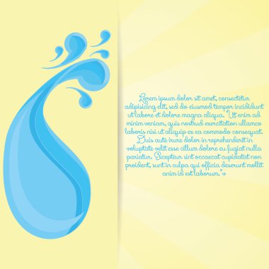 metin alanı olan soyut su simgesi