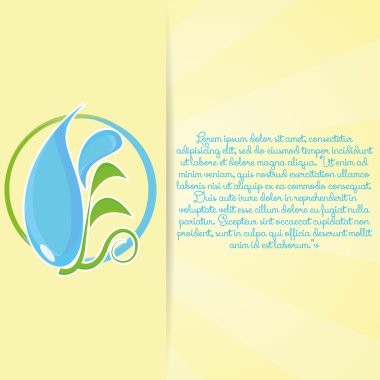 metin alanı olan soyut su simgesi