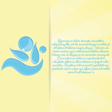 metin alanı olan soyut su simgesi