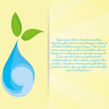 metin alanı olan soyut su simgesi