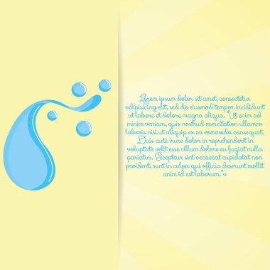 metin alanı olan soyut su simgesi