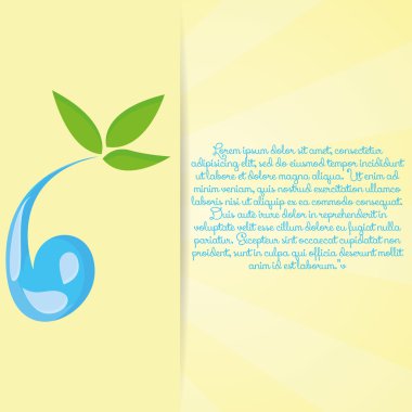 metin alanı olan soyut su simgesi