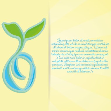 metin alanı olan soyut su simgesi