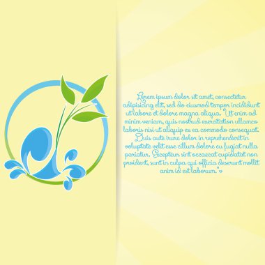 metin alanı olan soyut su simgesi